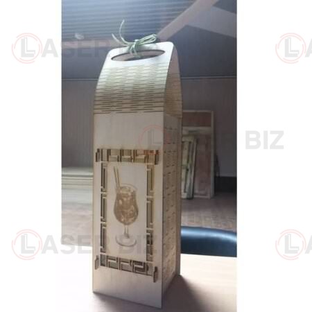 Упаковка для бутылки с ручками из фанеры