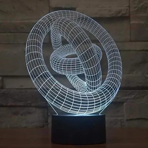 3d кольцо ночник иллюзионная лампа