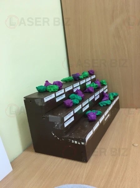 Шаблон деревянной трехступенчатой подставки