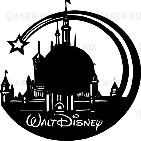 Виниловые настенные часы Walt Disney