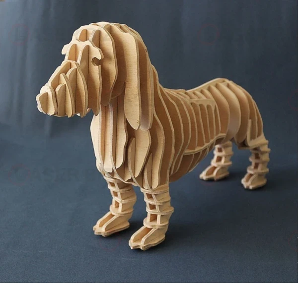Собака такса 3d пазл