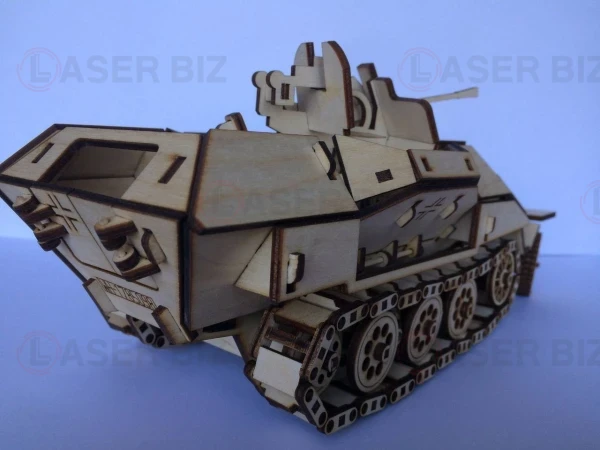 Бронетранспортер apc 3d модель деревянная игрушка