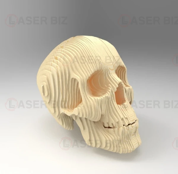 3d деревянный череп