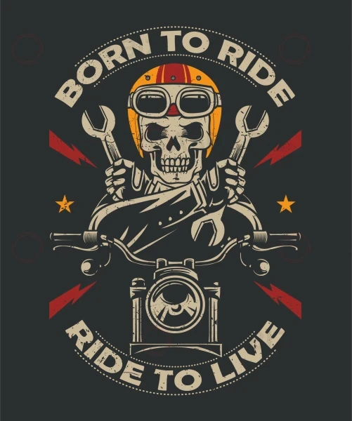 Мотопринт Born to ride