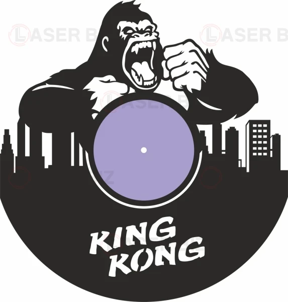 Настенные часы с виниловой пластинкой King Kong