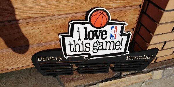 Nba я люблю эту игру баскетбол медаль вешалка