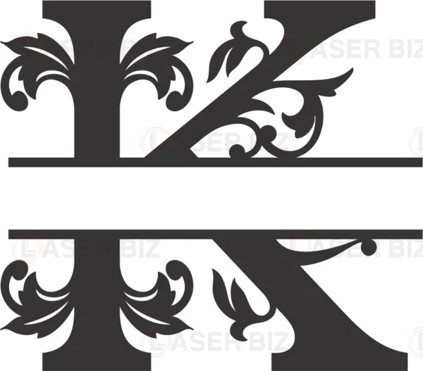 Регальный раздельный шрифт k
