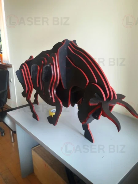 3d деревянный пазл бык 6 мм