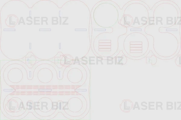 Пивной ящик с шестью упаковками из фанеры 4 мм svg файл