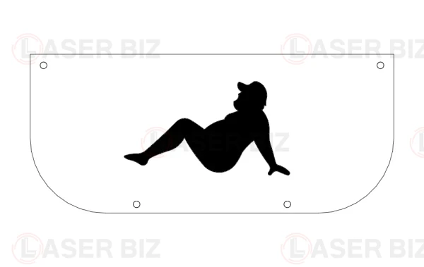 Mock-up "The weight of a male trucker
