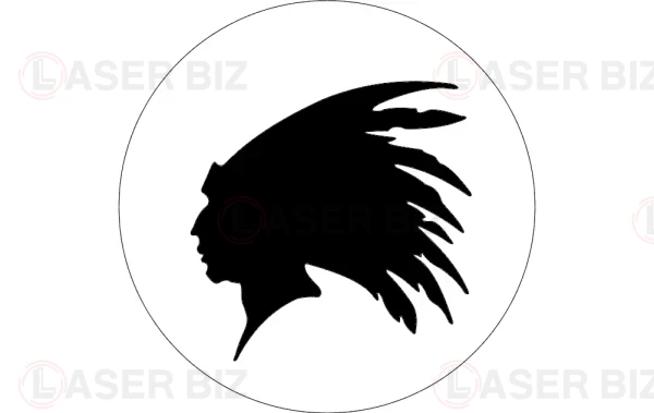 Контур головы индейца