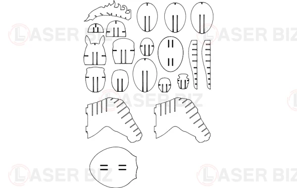 Кон 3d пазл