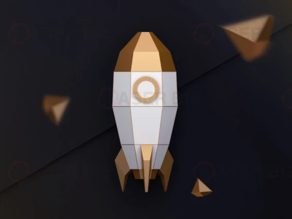 Cohete espacial papercraft
