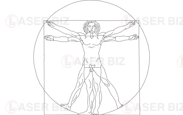 Davinci vitruvian lineart