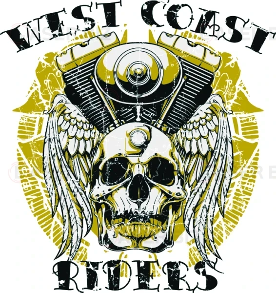 Плакат West coast ridersное искусство