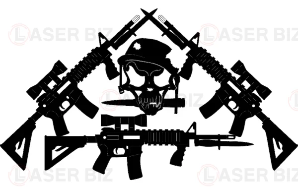 Ar-15 Джареда с перекрещенным черепом